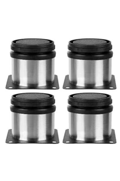 OEM Set de 4 picioare de mobilă SENENQU, reglabile, 50 mm / înălțime 60 mm, oțel inoxidabil, culoare argintie