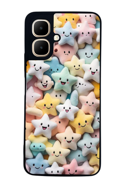 Aksel Kılıf متوافق مع Infinix Smart 10 مطبوع ، أسود غير لامع، سيليكون ناعم، و...