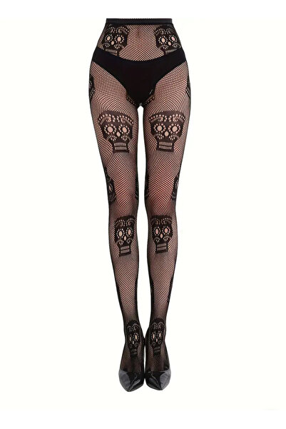 CN Women's fishnet patterned pantyhose