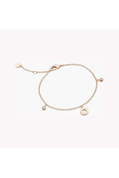 Esprit Women's Rose Gold Stainless Steel Watch, Silver Dial | Es1l086m0025