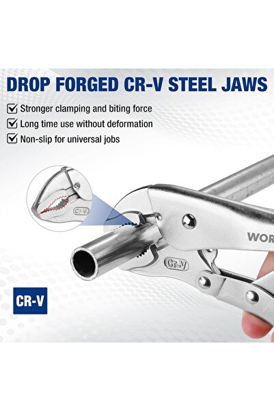 Workpro 5-Piece Locking Pliers Set, Chrome Vanadium Steel