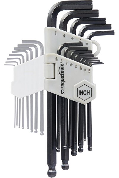 Amazon basics Hex Key Allen Wrench 26-Piece Set with Ball End
