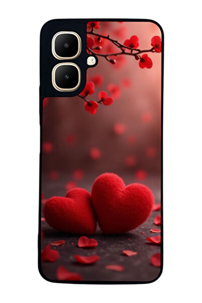 Aksel Kılıf متوافق مع Infinix Smart 10 مطبوع ، أسود غير لامع، سيليكون ناعم، و...