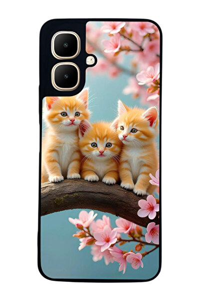 Aksel Kılıf متوافق مع Infinix Smart 10 مطبوع ، أسود غير لامع، سيليكون ناعم، و...