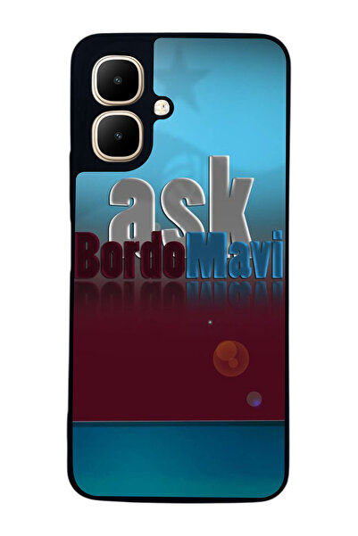 Aksel Kılıf متوافق مع Infinix Smart 10 مطبوع ، أسود غير لامع، سيليكون ناعم، و...