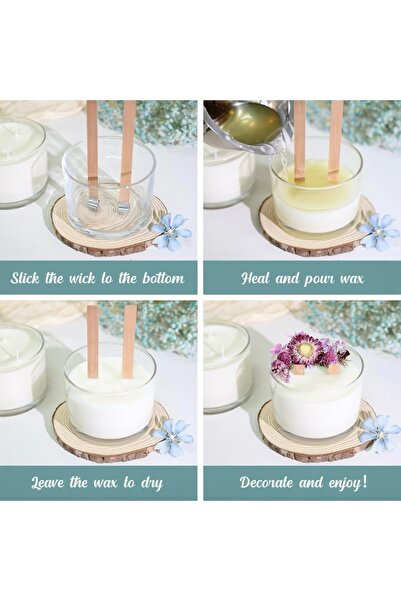 Yenigeldi 2 Pieces Mini Glass Jars 150 ml – with Bamboo Lid, Leakproof, Storage Container for Spices, Candles, Creams and Food