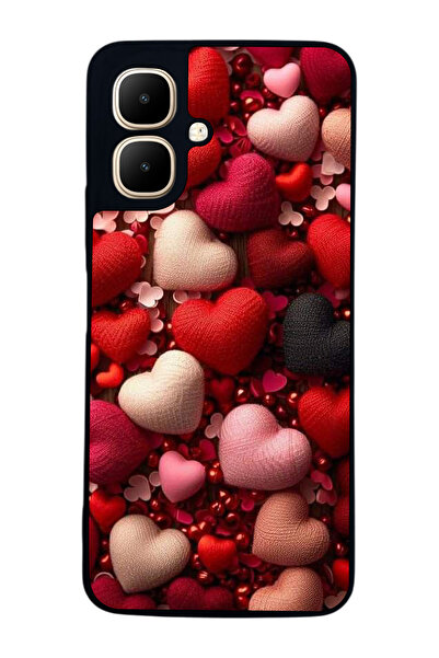 Aksel Kılıf متوافق مع Infinix Smart 10 مطبوع ، أسود غير لامع، سيليكون ناعم، و...