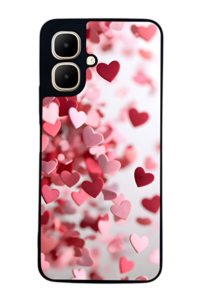 Aksel Kılıf متوافق مع Infinix Smart 10 مطبوع ، أسود غير لامع، سيليكون ناعم، و...