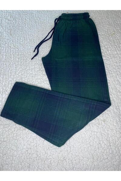 DÜVEN Jacquard Fabric Winter Women's Men's Unisex Green Tracksuit & Pajama Bottoms