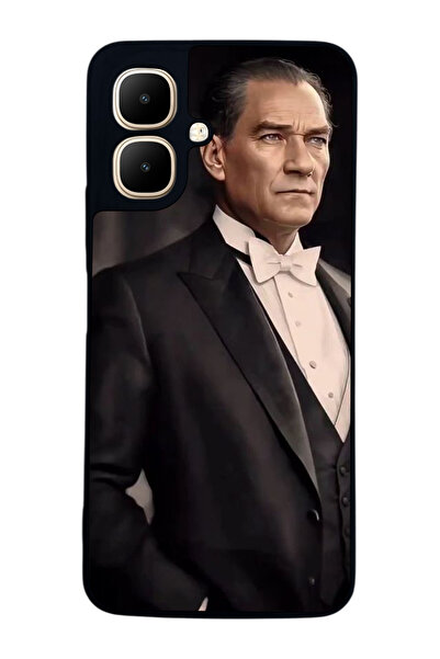 Aksel Kılıf متوافق مع Infinix Smart 10 مطبوع ، أسود غير لامع، سيليكون ناعم، و...