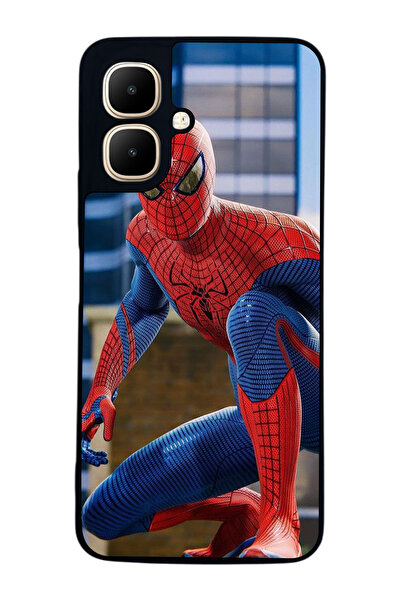 Aksel Kılıf متوافق مع Infinix Smart 10 مطبوع ، أسود غير لامع، سيليكون ناعم، و...