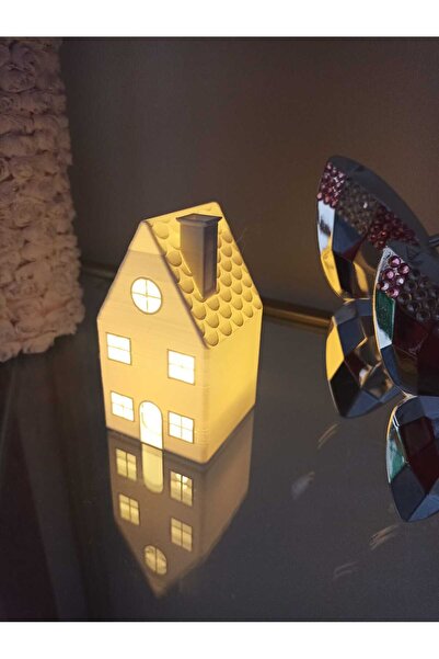 smilechild Yılbaşı Süsü Led Işıklı Ev Dekorasyon 9 CM LED MUM DAHİLDİR