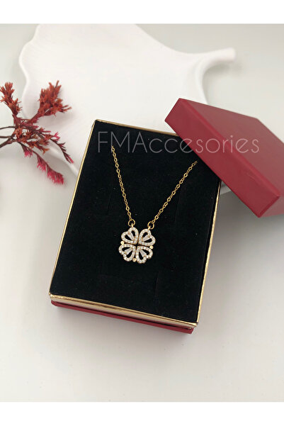 fmaccessoriess Çelik Kadın Kolye Paslanmaz Çelik 14k Gold Açılır Kapanır Kalp...