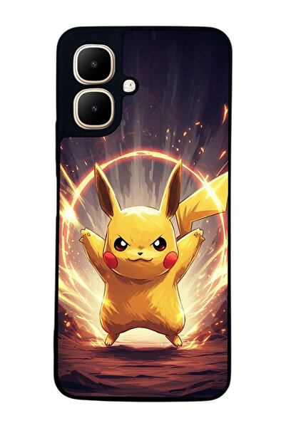 Aksel Kılıf متوافق مع Infinix Smart 10 مطبوع ، أسود غير لامع، سيليكون ناعم، و...