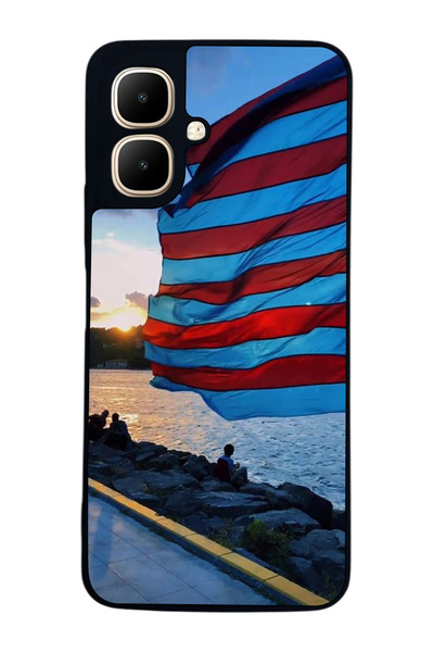 Aksel Kılıf متوافق مع Infinix Smart 10 مطبوع ، أسود غير لامع، سيليكون ناعم، و...