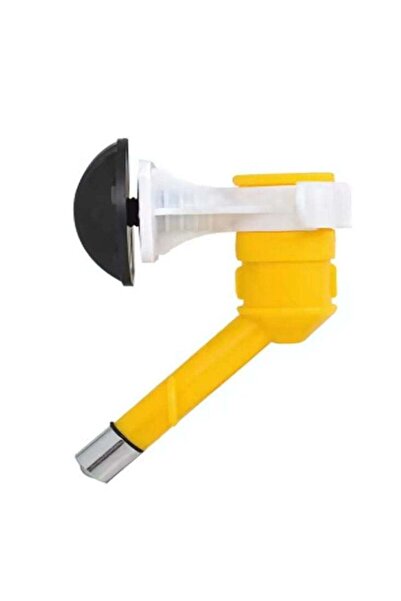 Generic صنبور مياه بلاستيكي أصفر للحيوانات الأليفة مزود بقفل - صنبور بديل لزج...