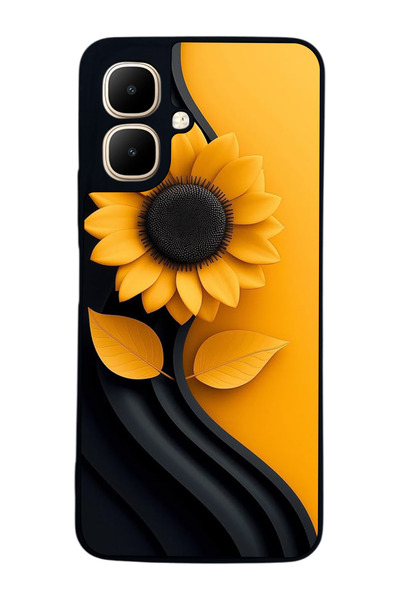 Aksel Kılıf متوافق مع Infinix Smart 10 مطبوع ، أسود غير لامع، سيليكون ناعم، و...