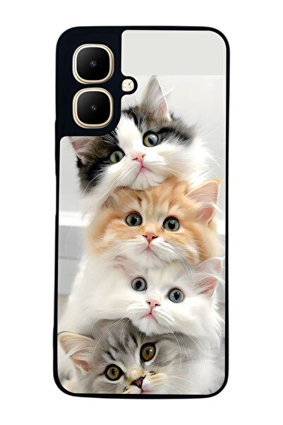 Aksel Kılıf متوافق مع Infinix Smart 10 مطبوع ، أسود غير لامع، سيليكون ناعم، و...