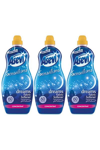 ASEVI Set of 3x Sensations Dreams Fabric Softener 60 Washes, 1.44 liters