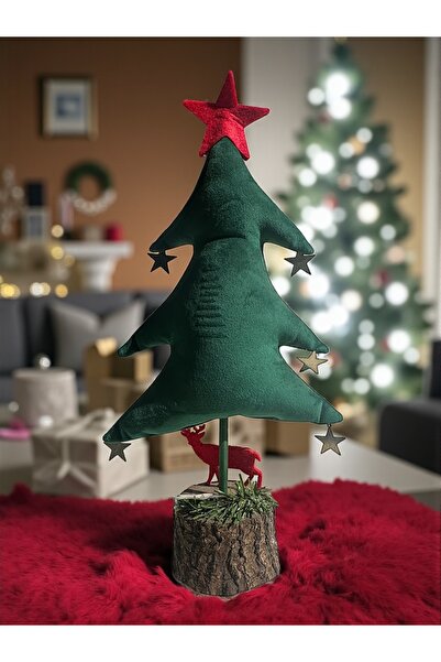 Bukiro زينة طاولة شجرة عيد الميلاد المزخرفة، زينة طاولة جلدية مزخرفة، زينة عيد الميلاد اللامعة