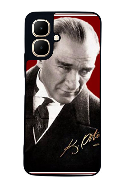 Aksel Kılıf متوافق مع Infinix Smart 10 مطبوع ، أسود غير لامع، سيليكون ناعم، و...