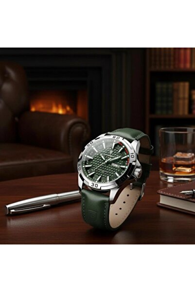 POEDAGAR Stylish Men's Wristwatch with Luxury Calendar Function