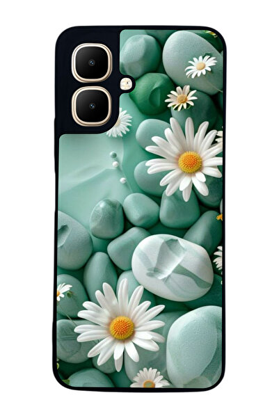 Aksel Kılıf متوافق مع Infinix Smart 10 مطبوع ، أسود غير لامع، سيليكون ناعم، و...