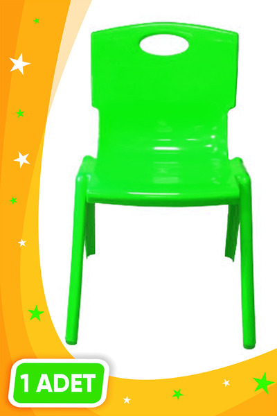 3K Anaokulu Kreş Çocuk Sandalyesi Renkli 1.Sınıf Kırılmaz Plastik 1 (Bir) Adet
