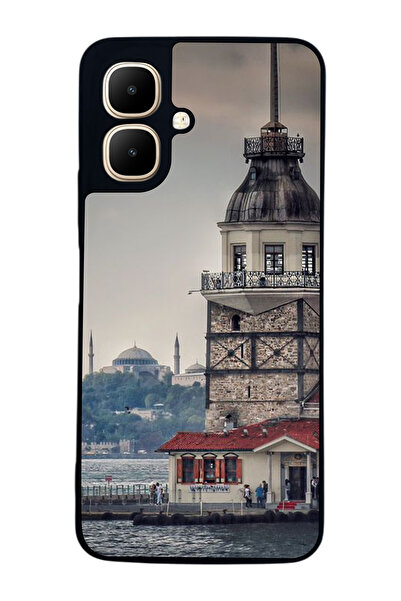 Aksel Kılıf متوافق مع Infinix Smart 10 مطبوع ، أسود غير لامع، سيليكون ناعم، و...