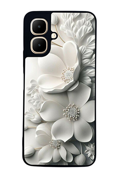 Aksel Kılıf متوافق مع Infinix Smart 10 مطبوع ، أسود غير لامع، سيليكون ناعم، و...