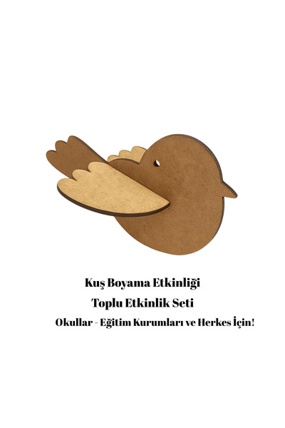 KİDOSE Bird Design Activity Set - Wooden Bird Painting - Bird Design Set - 5 Pieces