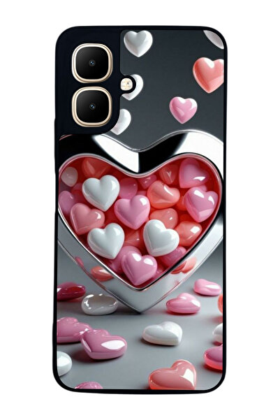 Aksel Kılıf متوافق مع Infinix Smart 10 مطبوع ، أسود غير لامع، سيليكون ناعم، و...