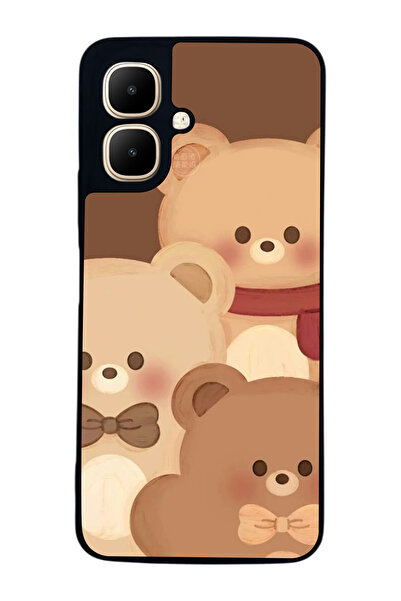 Aksel Kılıf متوافق مع Infinix Smart 10 مطبوع ، أسود غير لامع، سيليكون ناعم، و...