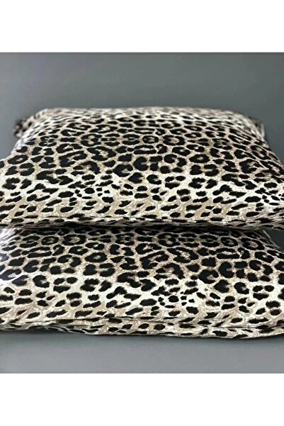 Home 2 huse de pernă cu fermoar și model leopard