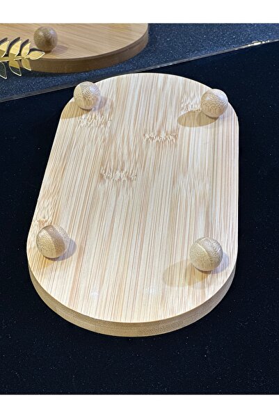 LOKMAN ZÜCCACİYE Bamboo Top Standed Presentation Plate 23 cm