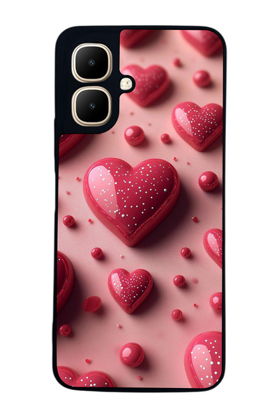 Aksel Kılıf متوافق مع Infinix Smart 10 مطبوع ، أسود غير لامع، سيليكون ناعم، و...