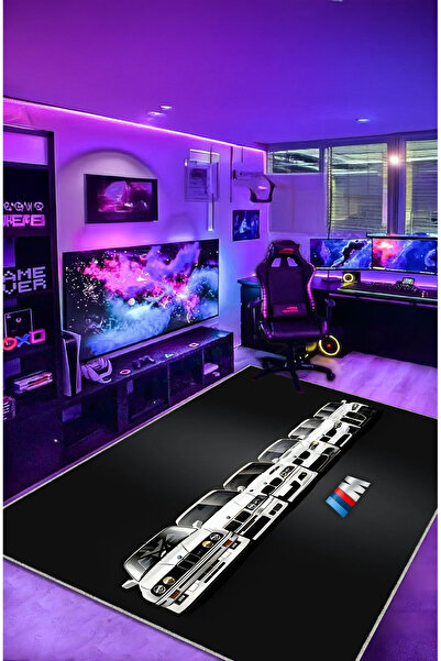 Artızon Cars Gamer Desenli Çocuk ve Genç Odası Halısı Kaymaz Taban Yıkanabili...