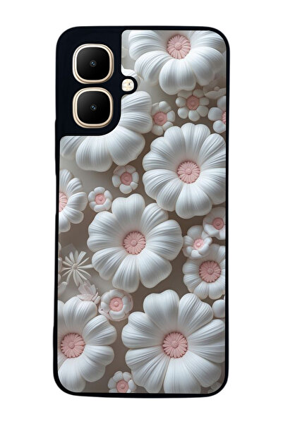 Aksel Kılıf متوافق مع Infinix Smart 10 مطبوع ، أسود غير لامع، سيليكون ناعم، و...