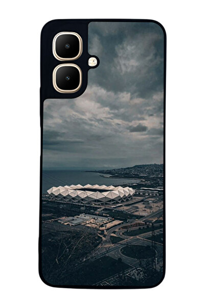 Aksel Kılıf متوافق مع Infinix Smart 10 مطبوع ، أسود غير لامع، سيليكون ناعم، و...