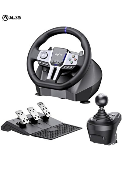 AL3B PXN v9 GEN2 steering wheel, 2-way, 4-speed with 5-speed gear selector for PC/XBOX/PS4/PS3
