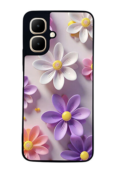 Aksel Kılıf متوافق مع Infinix Smart 10 مطبوع ، أسود غير لامع، سيليكون ناعم، و...