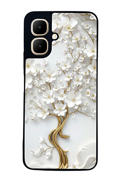 Aksel Kılıf متوافق مع Infinix Smart 10 مطبوع ، أسود غير لامع، سيليكون ناعم، و...