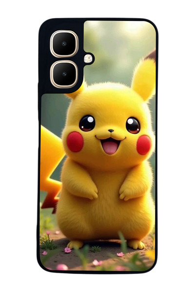 Aksel Kılıf متوافق مع Infinix Smart 10 مطبوع ، أسود غير لامع، سيليكون ناعم، و...