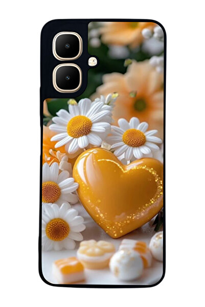 Aksel Kılıf متوافق مع Infinix Smart 10 مطبوع ، أسود غير لامع، سيليكون ناعم، و...