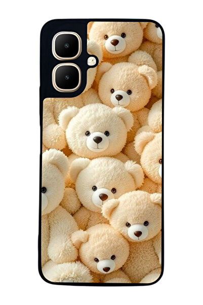 Aksel Kılıf متوافق مع Infinix Smart 10 مطبوع ، أسود غير لامع، سيليكون ناعم، و...