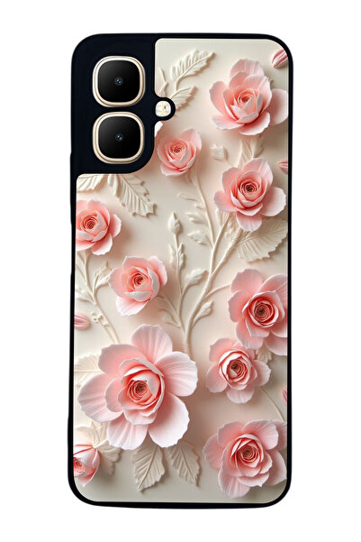 Aksel Kılıf متوافق مع Infinix Smart 10 مطبوع ، أسود غير لامع، سيليكون ناعم، و...