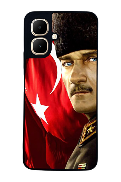 Aksel Kılıf متوافق مع Infinix Smart 10 مطبوع ، أسود غير لامع، سيليكون ناعم، و...