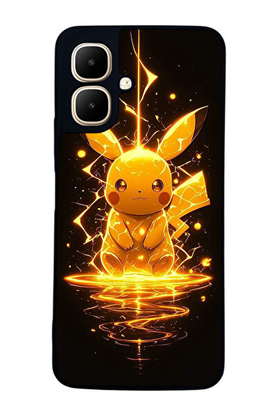 Aksel Kılıf متوافق مع Infinix Smart 10 مطبوع ، أسود غير لامع، سيليكون ناعم، و...