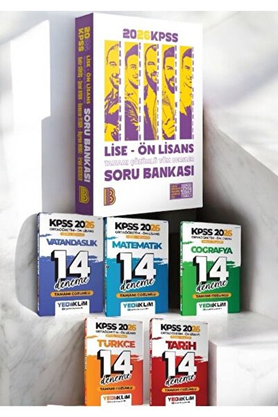 Benim Hocam Yayınları 2026 Lise Ön Lisans Tamamı Çözümlü Soru Bankası-Yediikl...