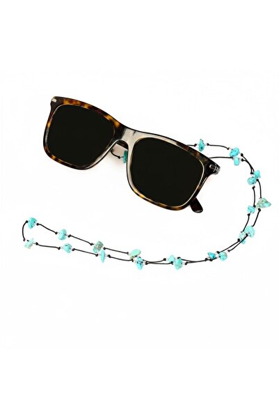 Taş Sandığı Turquoise Stone Eyeglass Strap – Natural Stone Eyeglass Cord